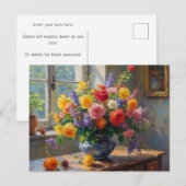 Stillleben Kunst Blumen im Vasen Postkarte (Vorne/Hinten)