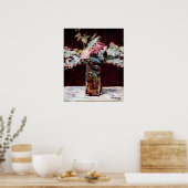 Stillleben, Lüftung und Rose von Edouard Manet Poster (Küche)