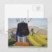 Stillleben Malerei Obst Gemüse Mixer Postkarte (Vorne/Hinten)