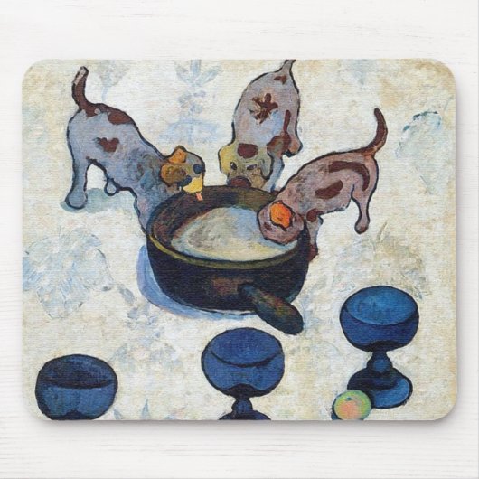 Stillleben mit 3 Welpen von Paul Gauguin Mousepad (Vorne)
