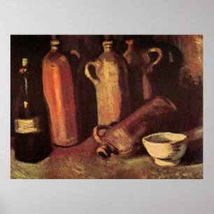 Stillleben mit 4 Steinkrügen von Vincent van Gogh Poster