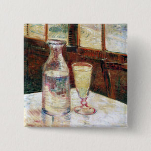 Stillleben mit Absinthe Van Gogh Fine Art Button