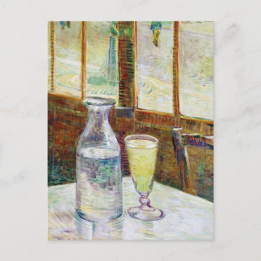 Stillleben mit Absinthe Vincent van Gogh Farbe Postkarte (Vorderseite)