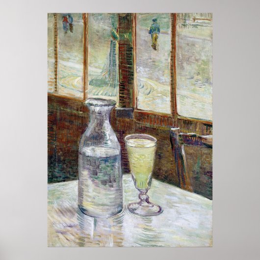 Stillleben mit Absinthe, Vincent Van Gogh Poster (Vorne)