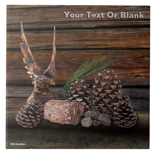 Stillleben mit Adler Fliese (Vorderseite)