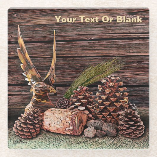 Stillleben mit Adler Glasuntersetzer (Vorderseite)