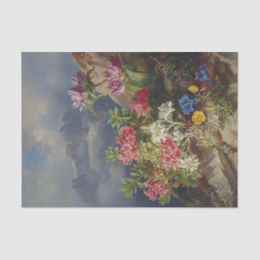 Stillleben mit alpinen Blume von Andreas Lach Seidenpapier (Vorderseite)