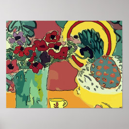 Stillleben mit Ananas Poster