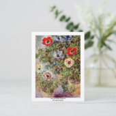 Stillleben mit Anemonen von Claude Monet Postkarte (Stehend Vorderseite)
