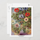 Stillleben mit Anemonen von Claude Monet Postkarte (Vorne/Hinten)