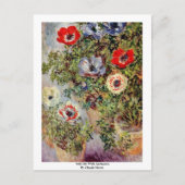 Stillleben mit Anemonen von Claude Monet Postkarte (Vorderseite)