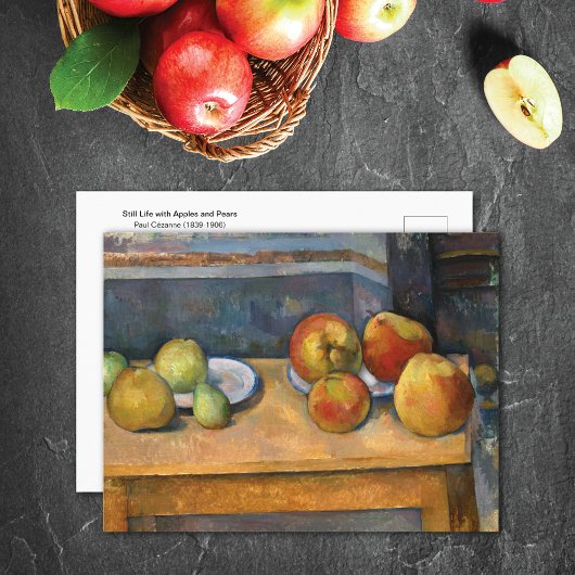 Stillleben mit Äpfeln Birnen Paul Cezanne Postkarte