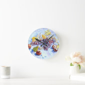 Stillleben mit Äpfeln, Birnen, Trauben - Van Gogh Runde Wanduhr (Zuhause)