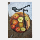 Stillleben mit Äpfeln Geschirrtuch (Vertikal)