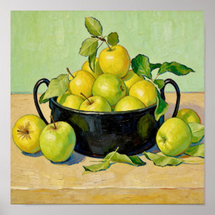 Stillleben mit Äpfeln nach Van Gogh Poster