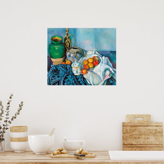 Stillleben mit Äpfeln Paul Cézanne malt Essen Poster (Küche)
