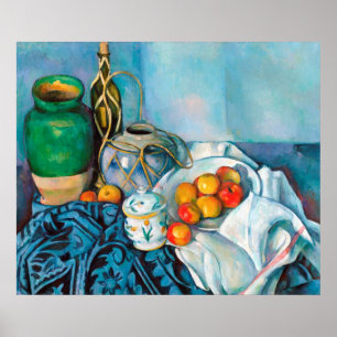 Stillleben mit Äpfeln Paul Cézanne malt Essen Poster