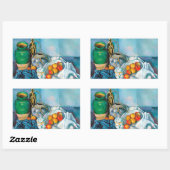 Stillleben mit Äpfeln Paul Cézanne malt Essen Rechteckiger Aufkleber (Blatt)