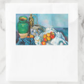 Stillleben mit Äpfeln Paul Cézanne malt Essen Rechteckiger Aufkleber (Tasche)