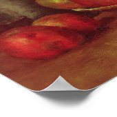 Stillleben mit Äpfeln und einem Granatapfel Poster (Ecke)