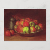 Stillleben mit Äpfeln und einem Granatapfel Postkarte (Vorderseite)