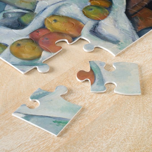 Stillleben mit Äpfeln und einem Pot von Primrosen: Puzzle (Seite)