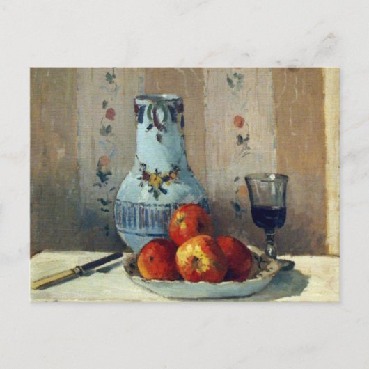 Stillleben mit Äpfeln und Pitcher - Pissarro Postkarte (Vorderseite)