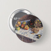 Stillleben mit Äpfeln und Trauben von Claude Monet Button (Vorne & Hinten)