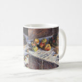 Stillleben mit Äpfeln und Trauben von Claude Monet Kaffeetasse (VorderseiteRechts)