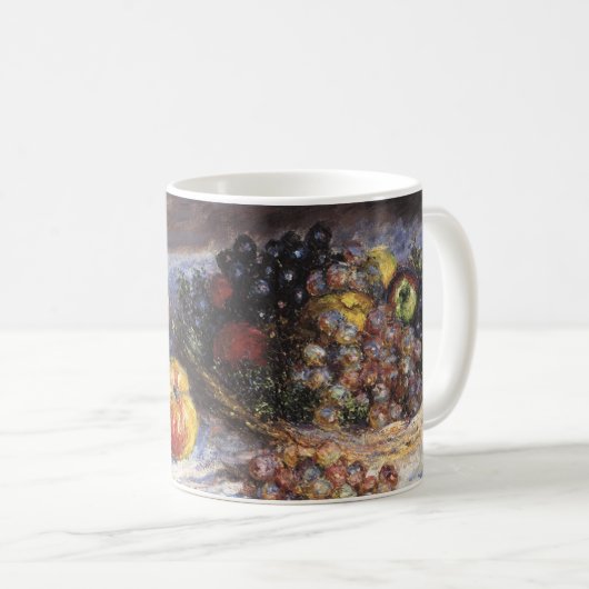 Stillleben mit Äpfeln und Trauben von Claude Monet Kaffeetasse (VorderseiteRechts)