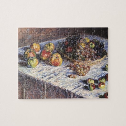 Stillleben mit Äpfeln und Trauben von Claude Monet Puzzle (Horizontal)