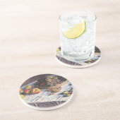 Stillleben mit Äpfeln und Trauben von Claude Monet Sandstein Untersetzer (Seite)