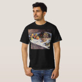 Stillleben mit Äpfeln und Trauben von Claude Monet T-Shirt (Vorne ganz)