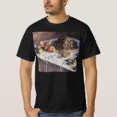 Stillleben mit Äpfeln und Trauben von Claude Monet T-Shirt (Vorderseite)