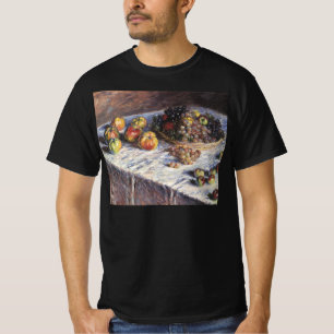 Stillleben mit Äpfeln und Trauben von Claude Monet T-Shirt