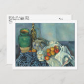 Stillleben mit Äpfeln von Cezanne Postkarte (Vorne/Hinten)