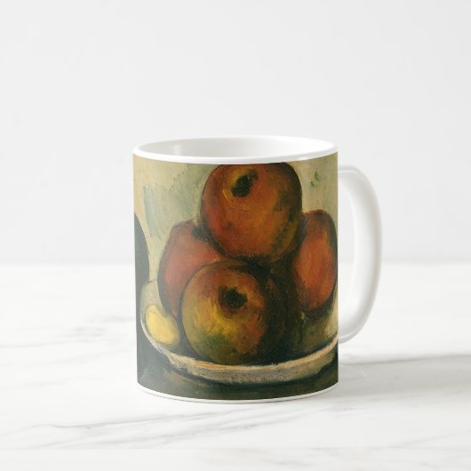 Stillleben mit Äpfeln von Paul Cezanne Kaffeetasse (VorderseiteRechts)