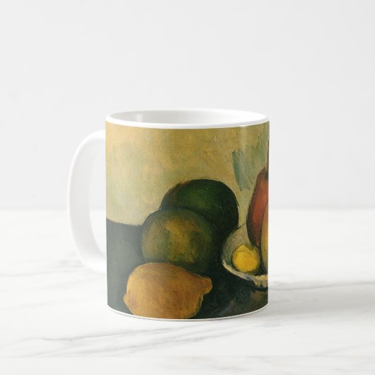 Stillleben mit Äpfeln von Paul Cezanne Kaffeetasse (Vorderseite Links)