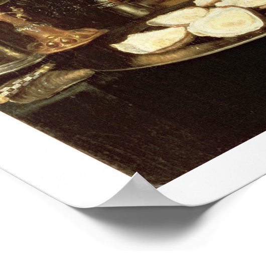 Stillleben mit Austern Poster (Ecke)