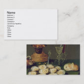 Stillleben mit Austern und Gläsern (Öl auf Platte) Visitenkarte (Vorne/Hinten)