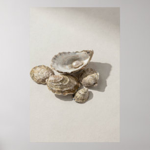 Stillleben mit Austernschale und Perle Poster