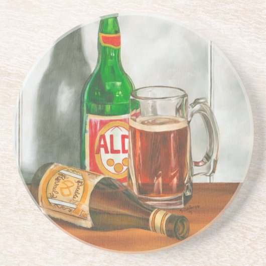 Stillleben mit Bier von Jennifer Goldberger Getränkeuntersetzer (Vorne)