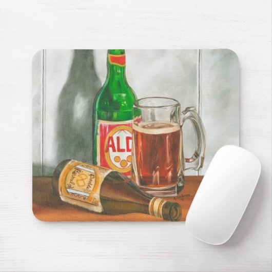 Stillleben mit Bier von Jennifer Goldberger Mousepad (Mit Mouse)