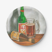 Stillleben mit Bier von Jennifer Goldberger Pappteller (Vorderseite)