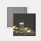 Stillleben mit Bierglas Magnet (Vorderseite/Rückseite)