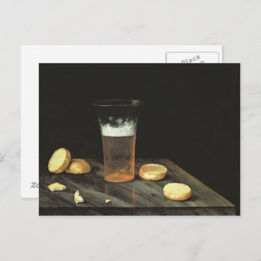 Stillleben mit Bierglas Postkarte (Vorne/Hinten)