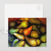 Stillleben mit Birnen Postkarte (Vorne/Hinten)