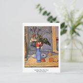 Stillleben mit Blauer Vase von Paul Cezanne Postkarte (Stehend Vorderseite)