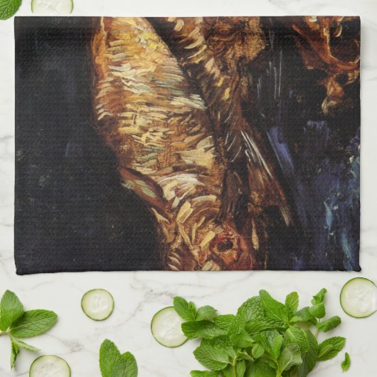 Stillleben mit Bloatern von Vincent van Gogh Geschirrtuch (Gefaltet)