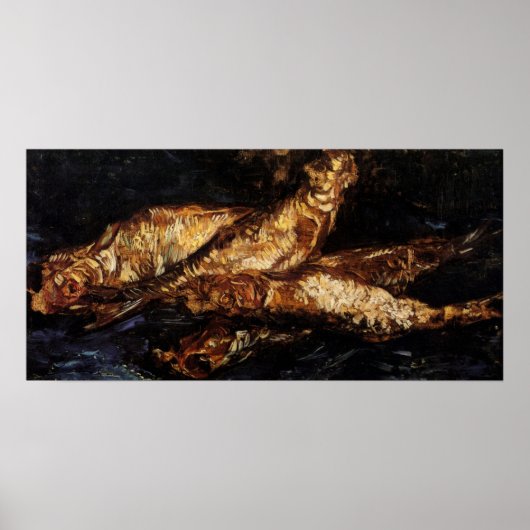 Stillleben mit Bloatern von Vincent van Gogh Poster (Vorne)